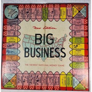 VINTAGE 1936 BIG BUSINESS Game Board Compete w/ Monopoly Great Depression